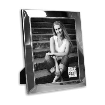 231580 8 X 10 In. Carlisle Inner Beads Picture Frame, Silver