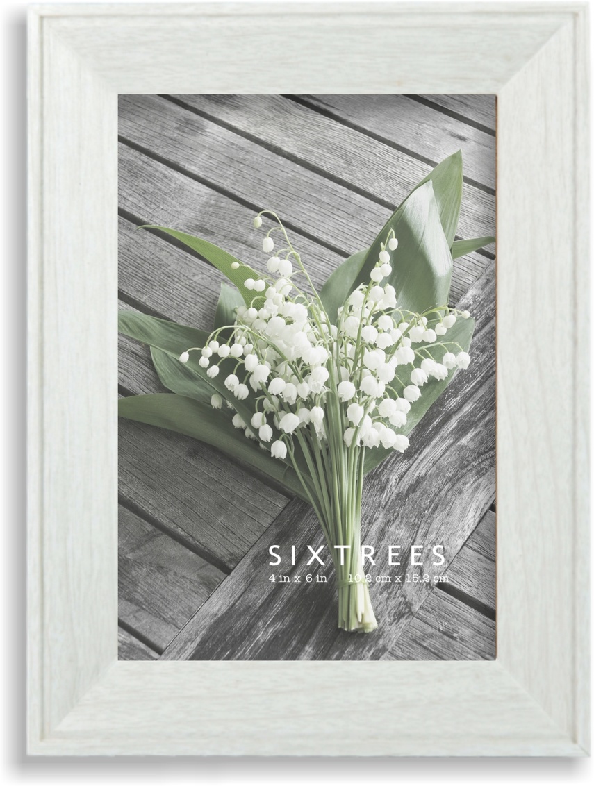 WD13346 4 x 6 in. Fayette White Picture Frame