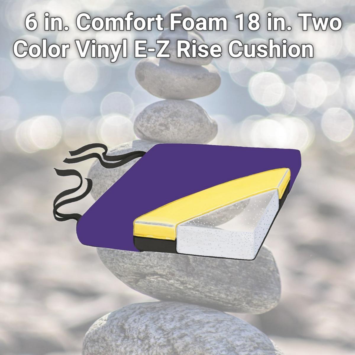 Picture of Skil-Care 707052 6 in. Comfort Foam 18 in. Two Color Vinyl E-Z Rise Cushion