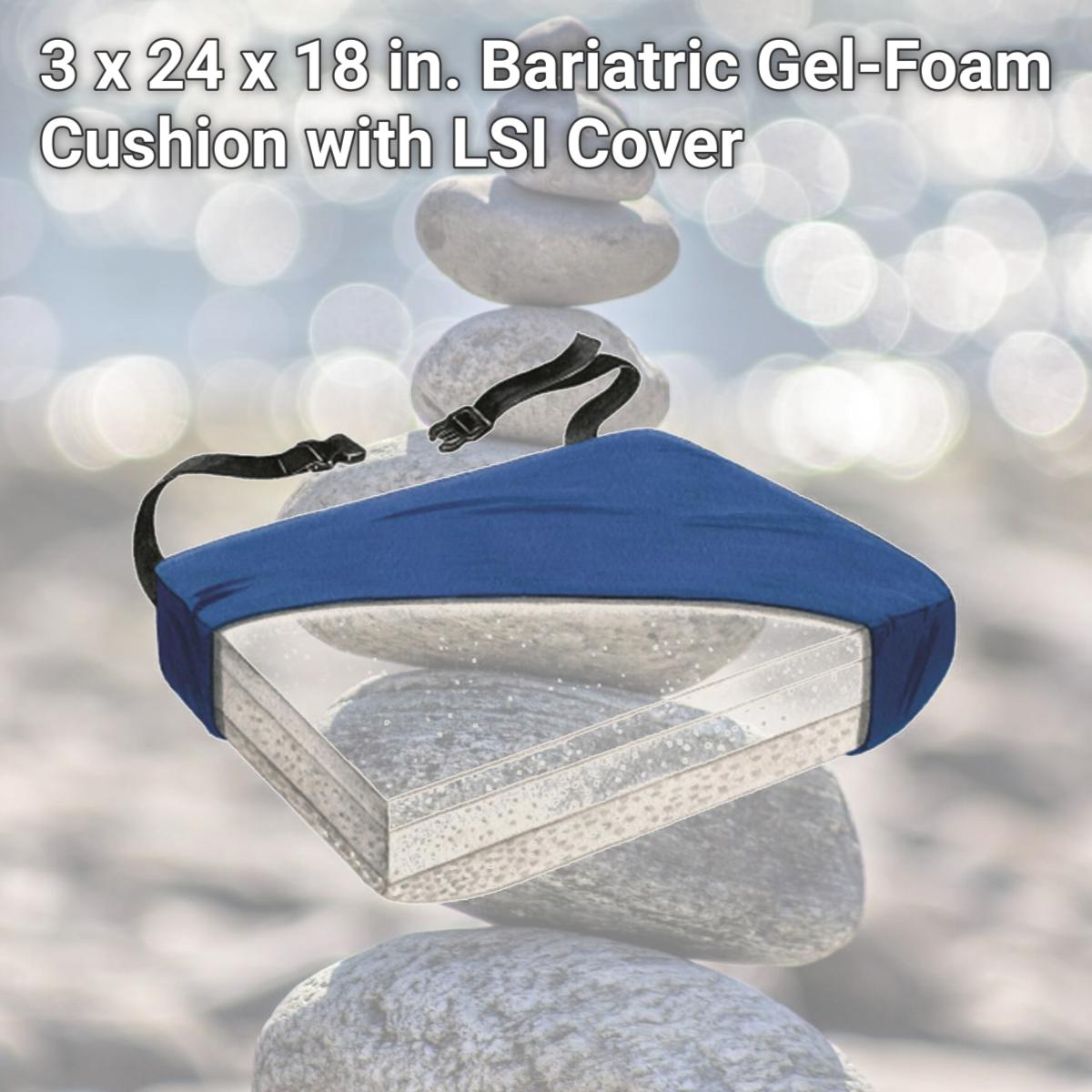 Picture of Skil-Care 915130 3 x 24 x 18 in. Bariatric Gel-Foam Cushion with LSI Cover