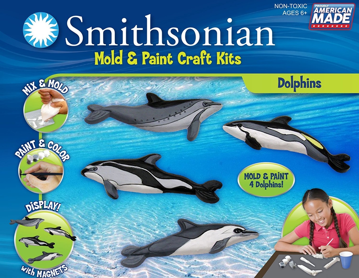 6564 22 X 11 X 10 In. Dolphins Perfect Cast Mold & Paint Craft Kit