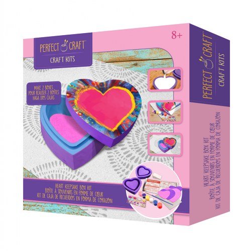 7772 12 X 12 X 5 In. Perfect Craft Heart Keepsake Box Kit