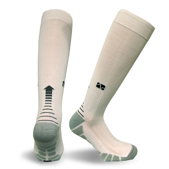 VT1211-W-XLG Vitalsox Compression Performance & Recovery Socks, White - Extra Large