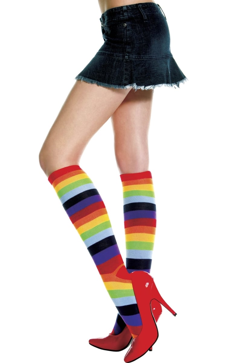 Acrylic Rainbow Knee High, Rainbow