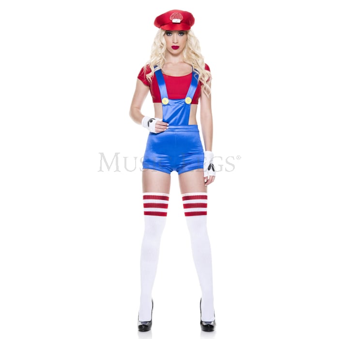 UPC 849450074977 product image for 70995-RED-SM Sassy Red Plumber Womens Costume, Red & Blue - Small - 4 Piece | upcitemdb.com
