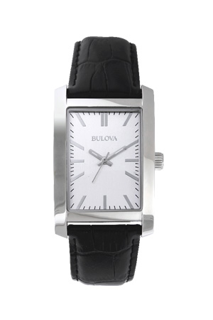 96l200 Corporate Collection Ladies Black Leather Strap Watch