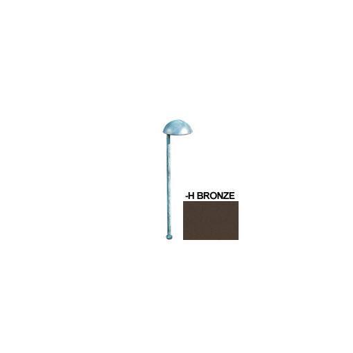 Hl Msl18-hs7 Lighting 12v Large Half Moon Pathlyte With Mounting Stake - Bronze