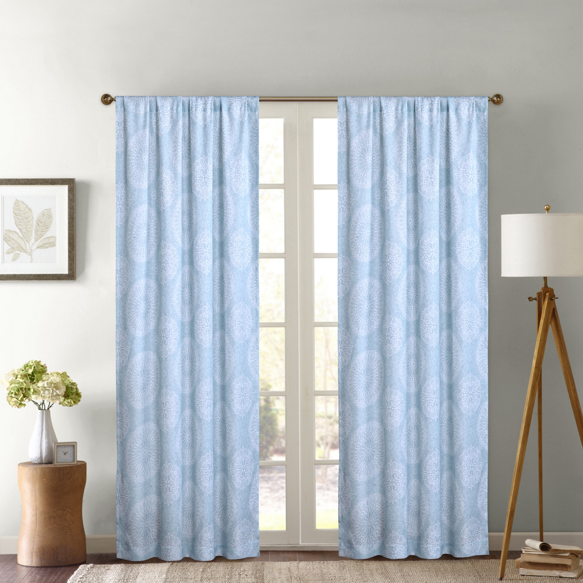 Silk+home Luxury Light Filtering Rod Pocket Single Curtain Panel 52"x84"