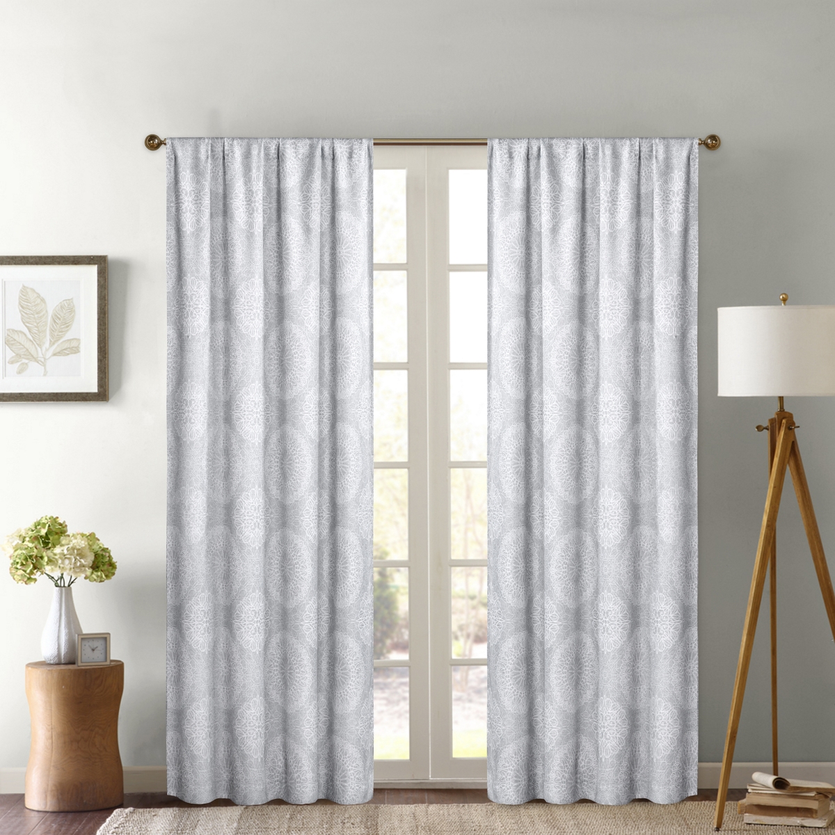 Silk+home Luxury Light Filtering Rod Pocket Single Curtain Panel 52"x95"