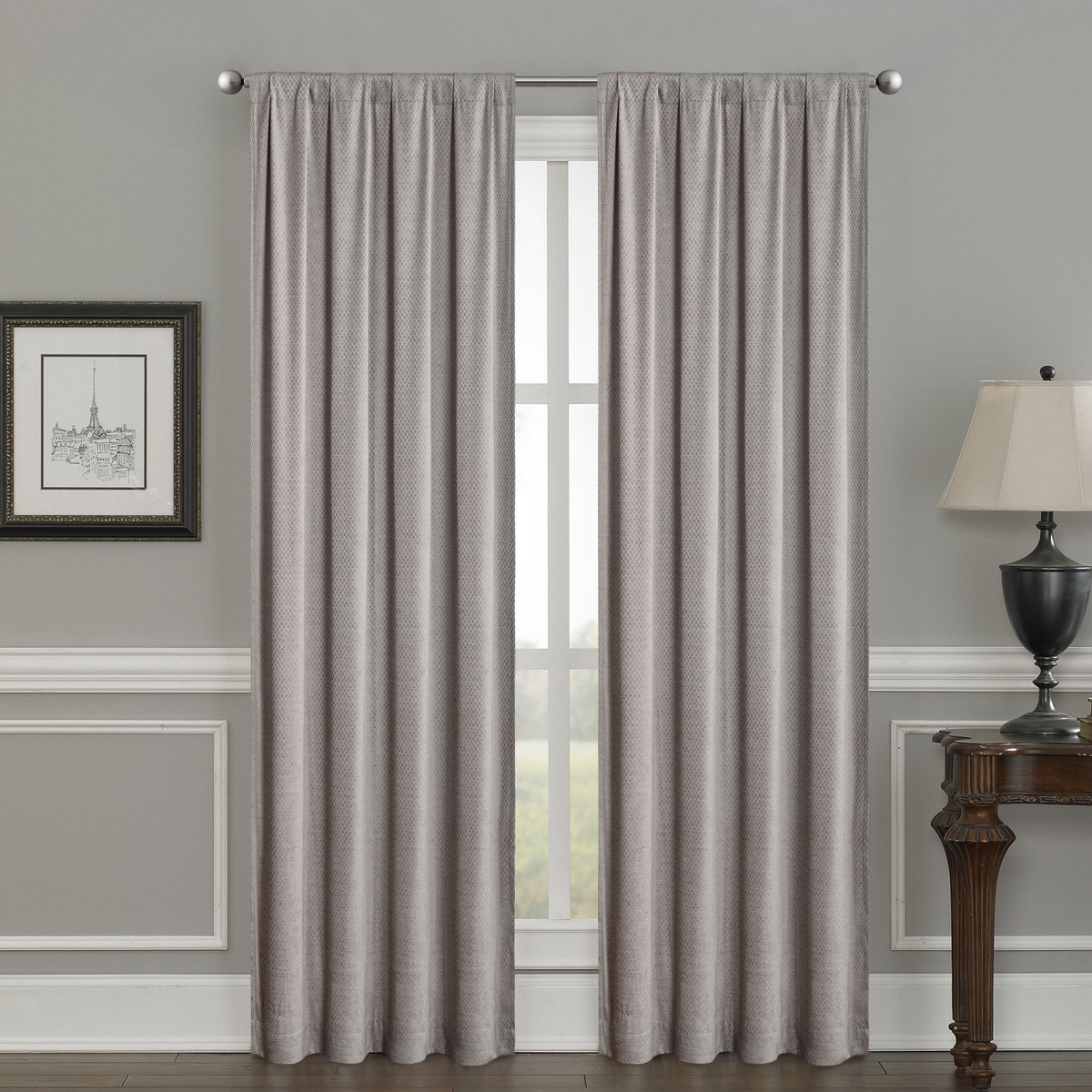 Silk+home Luxury Room Darkening Rod Pocket Single Curtain Panel 52"x95"