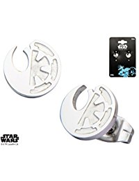 Swr1rsiser01 Rogue One Rebel Alliance Or Galactic Empire Symbol Cut Out Stud Earrings