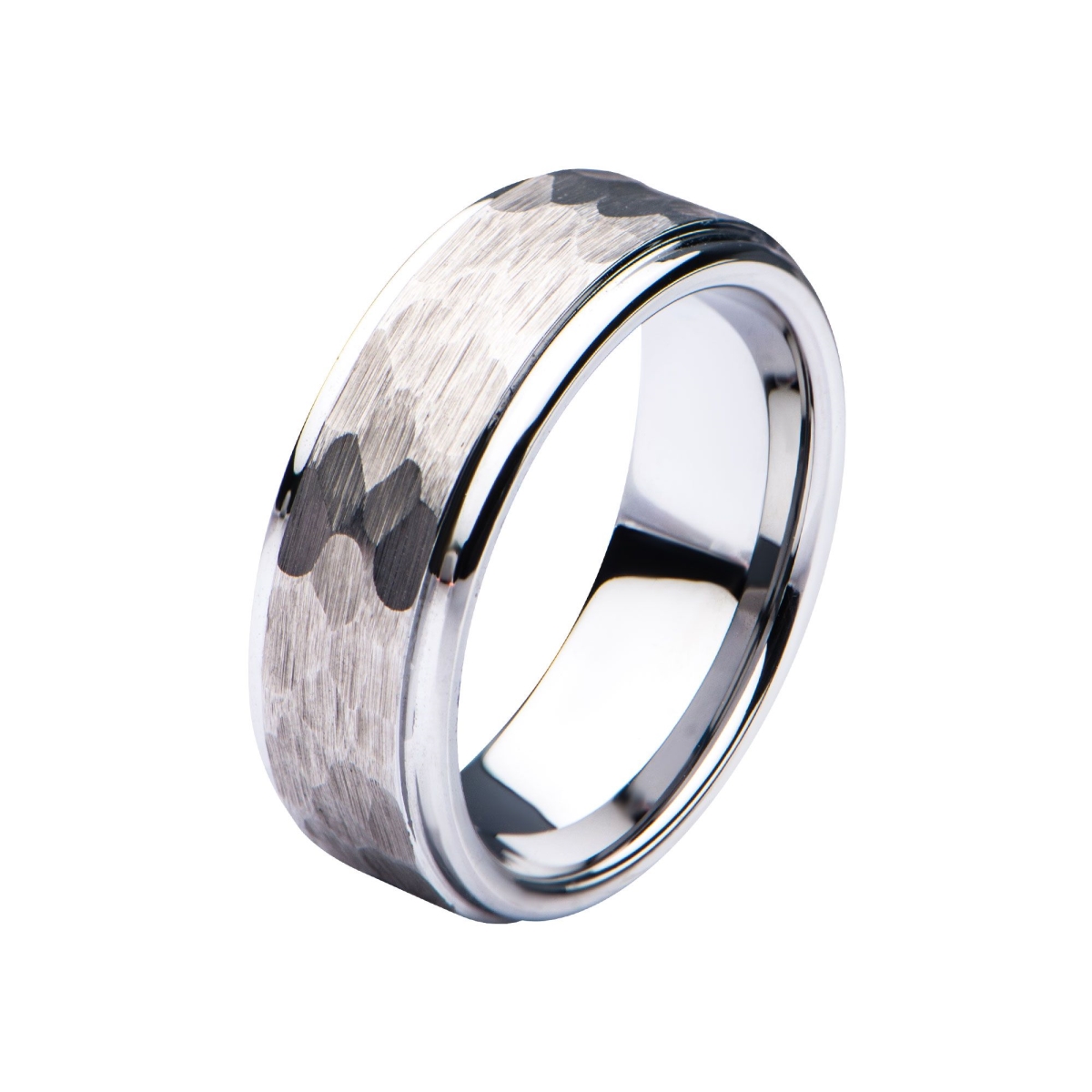 Steel Hammered Ring - Size 9