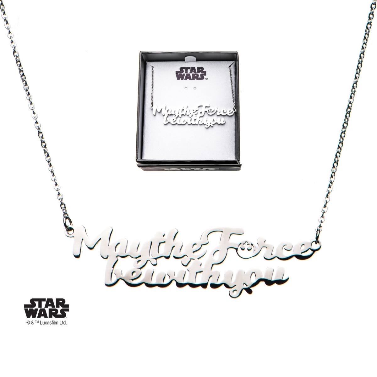 Swmtfbwynk01 Necklace - May The Force Be With You, Stainless Steel