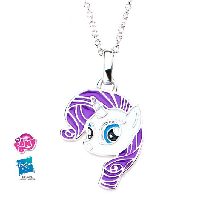 Mlprrpnk02sil My Little Pony Rarity Women 925 Sterling Silver With 16 Plus 2 In. Extender Chain Pendant Necklace