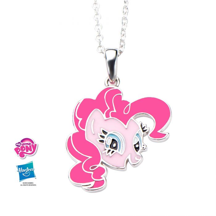 Mlppppnk02sil My Little Pony Pinkie Pie Womens 925 Sterling Silver With 16 Plus 2 In. Extender Chain Pendant Necklace