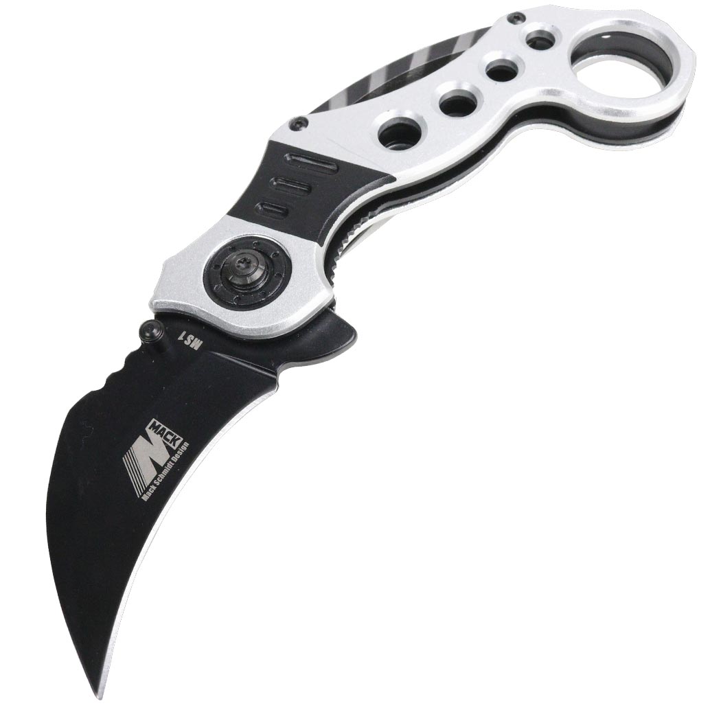 MS1 7 in. Mack Karambit Style Spring Assisted Folding Knife - 3CR13 Stainless Steel