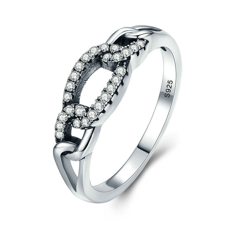 Bme-555435190695 Fashion Hollow Cz Cross 925 Silver Ring