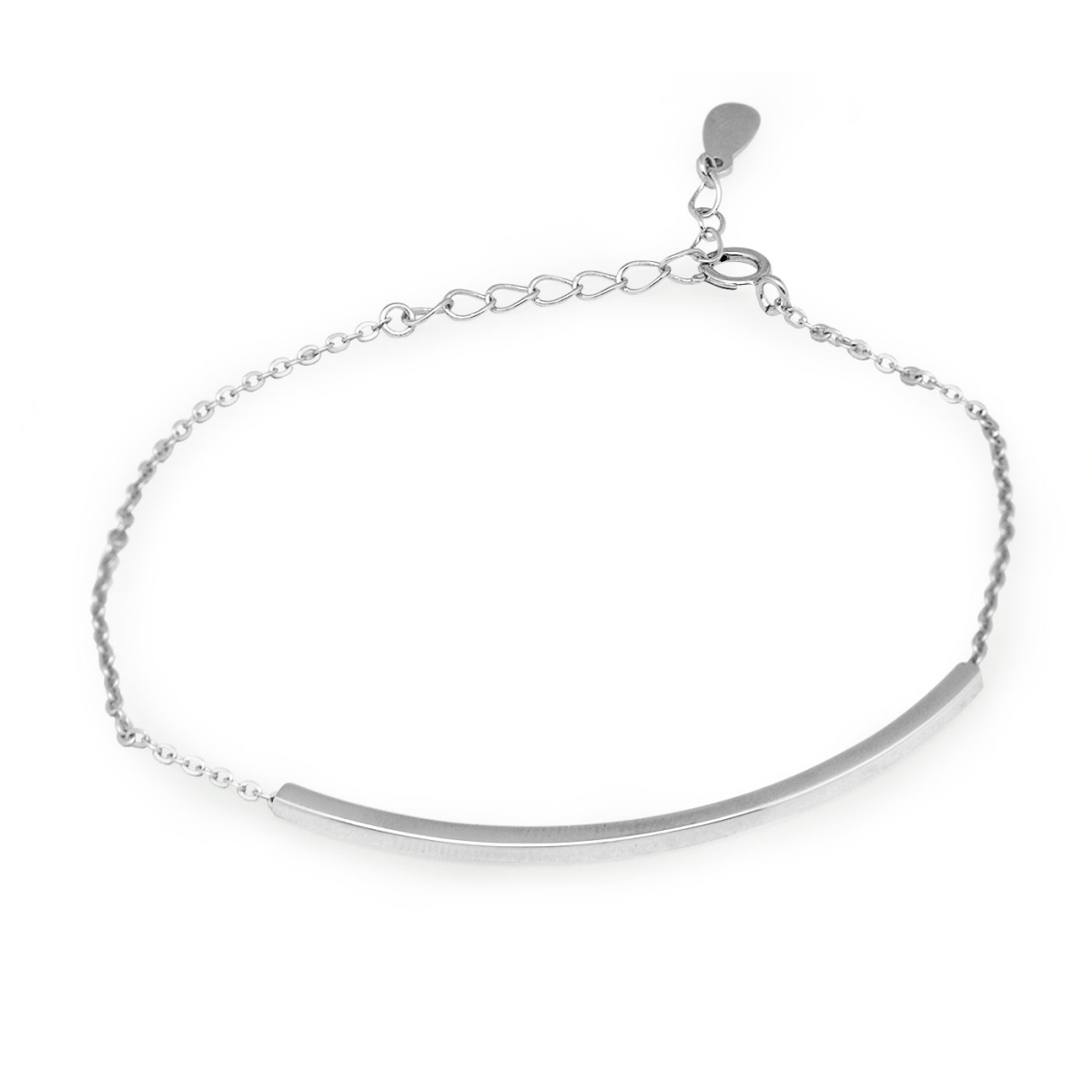 Hfh-520152596656 Fashion Silver 18k White Gold Solid 925 Sterling Silver Bracelet For Women
