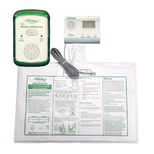 Wmc1-sys 10 X 15 In. Wireless Fall Monitor With Corded Chair Weight-sensing Pad & Lcd Pager System