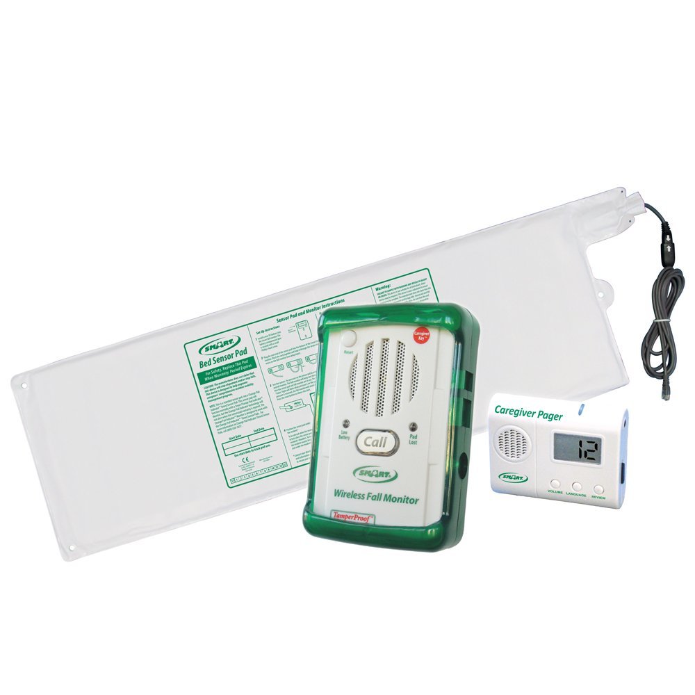 Wmbr1-sys 10 X 30 In. Wireless Fall Monitor With Corded Bed Weight-sensing Pad & Lcd Pager System