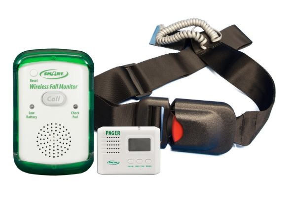 Wmsb90-sys Wireless Fall Monitor With The Easy Release Seat Belt With Push Button & Lcd Pager System
