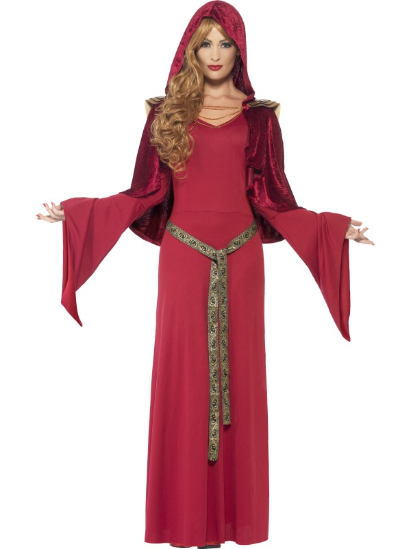 43718m High Priestess Costume, Red - Medium