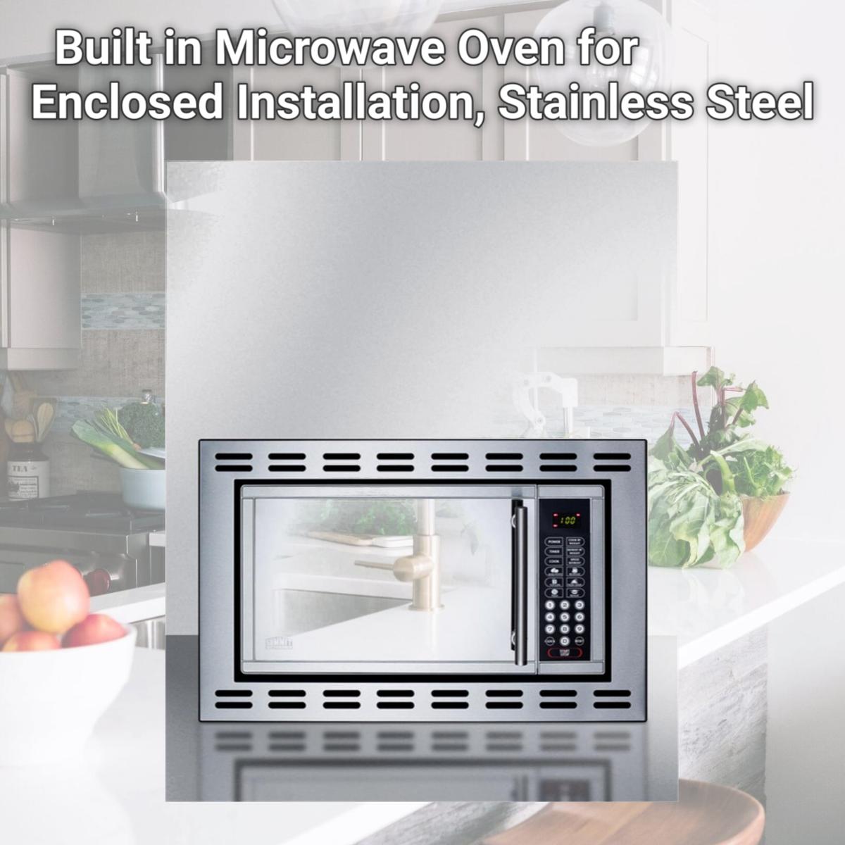 Picture of Summit Appliance OTR24 Built in Microwave Oven for Enclosed Installation, Stainless Steel