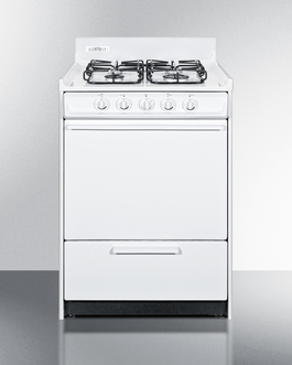 Wtm6107s 24 In. Gas Range With 4 Sealed Burners, Replaces Wnm6107f - White