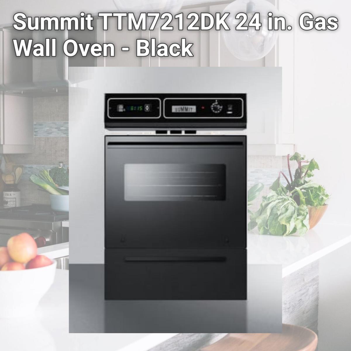 Picture of Summit TTM7212DK 24 in. Gas Wall Oven - Black