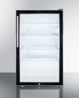 Scr500blbi7hvada 24.5 X 20 In. Built-in Ada Height Glass Door All-refrigerator With Lock - Black