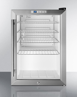 Scr312lcsspub Compact Commercial Glass Door Beverage Cooler For Craft Beer - Stainless Steel