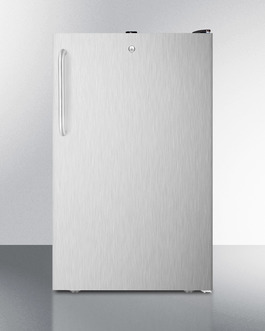 Accucold Ff521bl7sstb 20 In. Wide General Purpose Auto Defrost All Refrigerator With Lock, Stainless Steel