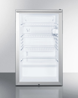 Accucold Scr450l7hh 20 In. Wide Counter Height Glass Door All Refrigerator With Lock, White