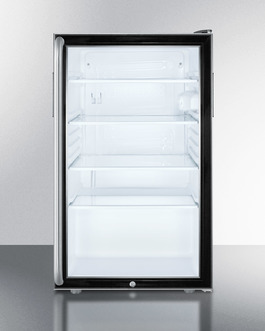 Scr500bl7shada 20 In. Wide Built-in Ada Height Glass Door All Refrigerator With Lock
