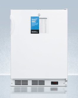 Accucold Vt65mlproada 24 In. Wide Ada Height -25 Deg C Manual Defrost All Freezer With Lock & Probe Hole, White