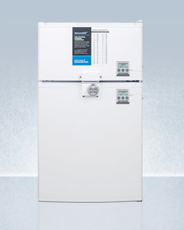 Accucold Cp351wllf2plus2ada Compact 2 Door Refrigerator-freezer In Ada Height With Combination Lock & Nist Calibrated Thermometer