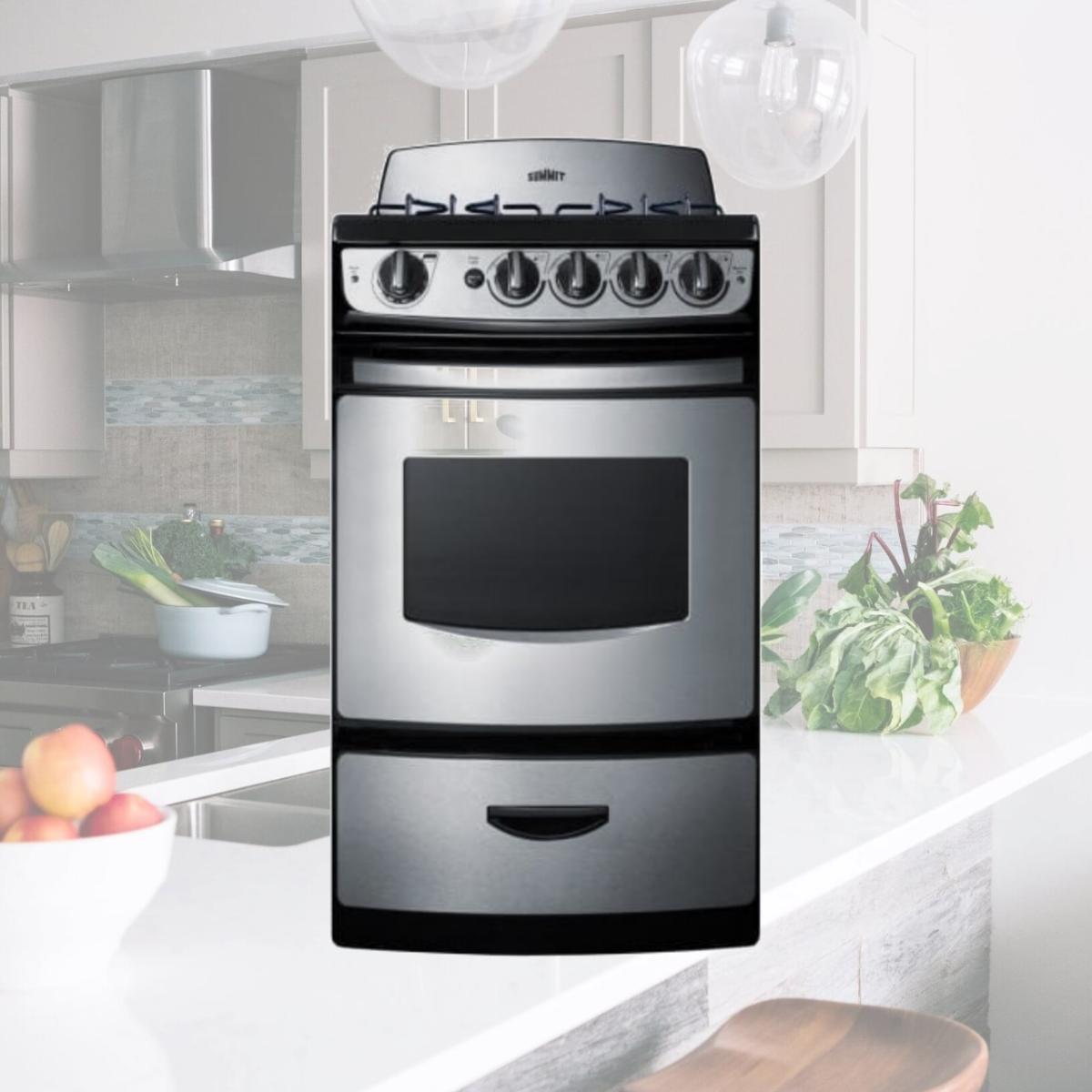 Picture of Summit PRO201SS 20 in. Wide Sealed Burner Gas Range, Stainless Steel - Replaces PRO200SS