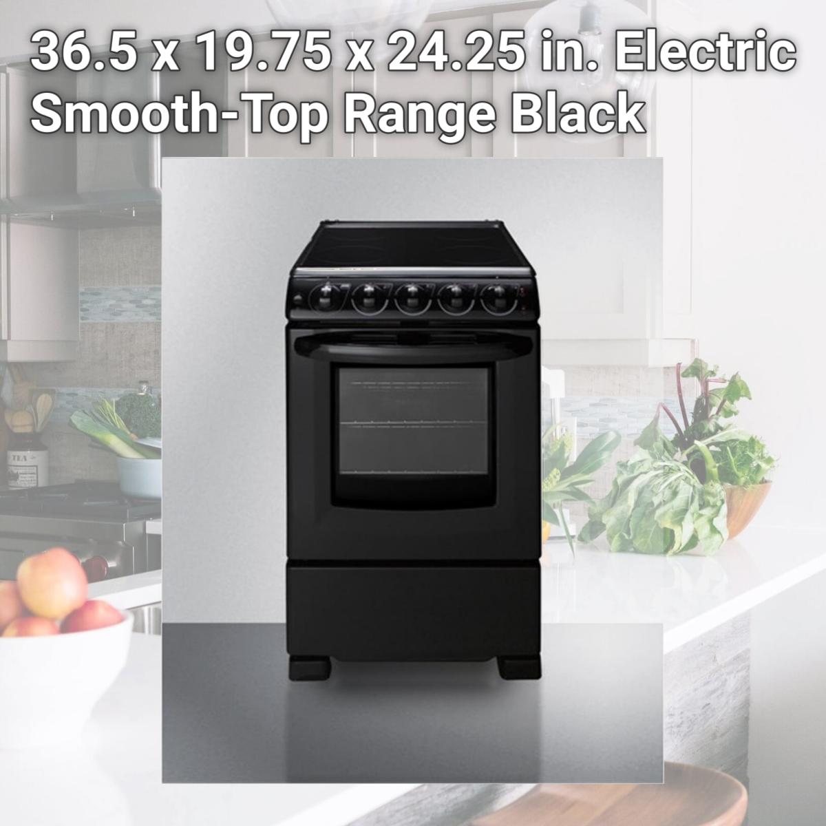 Picture of Summit Appliance REX2051BRT 36.5 x 19.75 x 24.25 in. Electric Smooth-Top Range, Black
