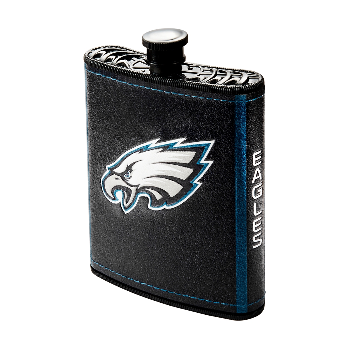 UPC 657175436129 product image for PHF-1024 Philadelphia Eagles NFL 7 oz Plastic Hip Flask with PU Logo Wrapped | upcitemdb.com