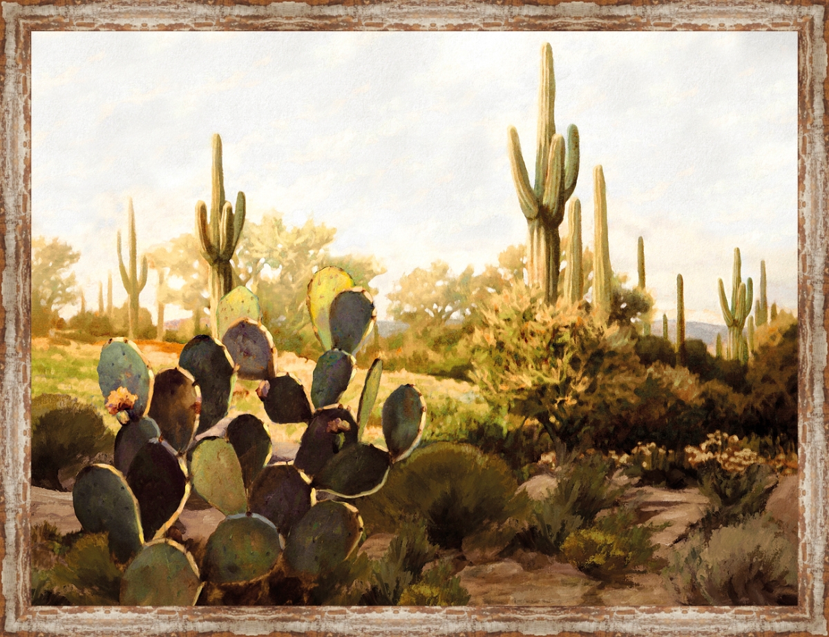 5833 Desert Garden, Framed Textured Fine Art Print