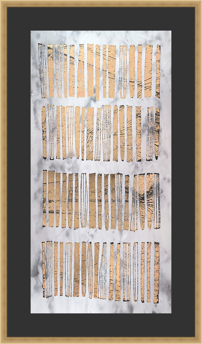 2288 Gilded Imprint Iii, Framed Textured Fine Art Print