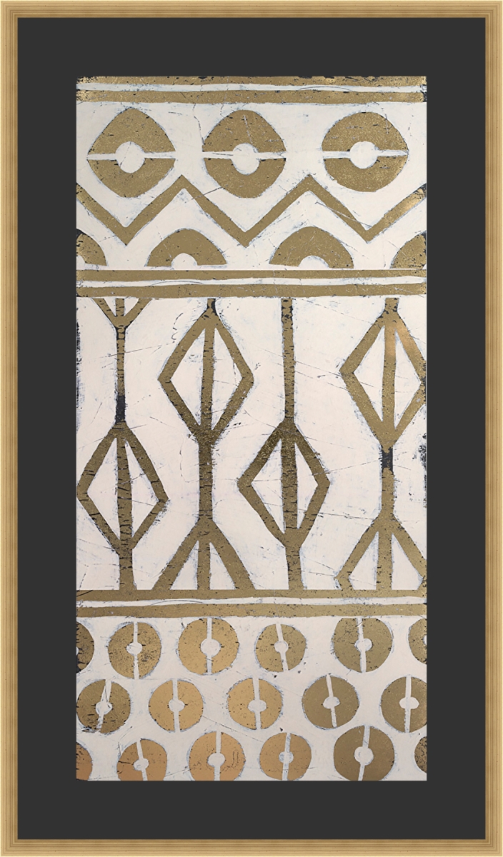 2289 Tribal Pattern In Cream I, Framed Textured Fine Art Print
