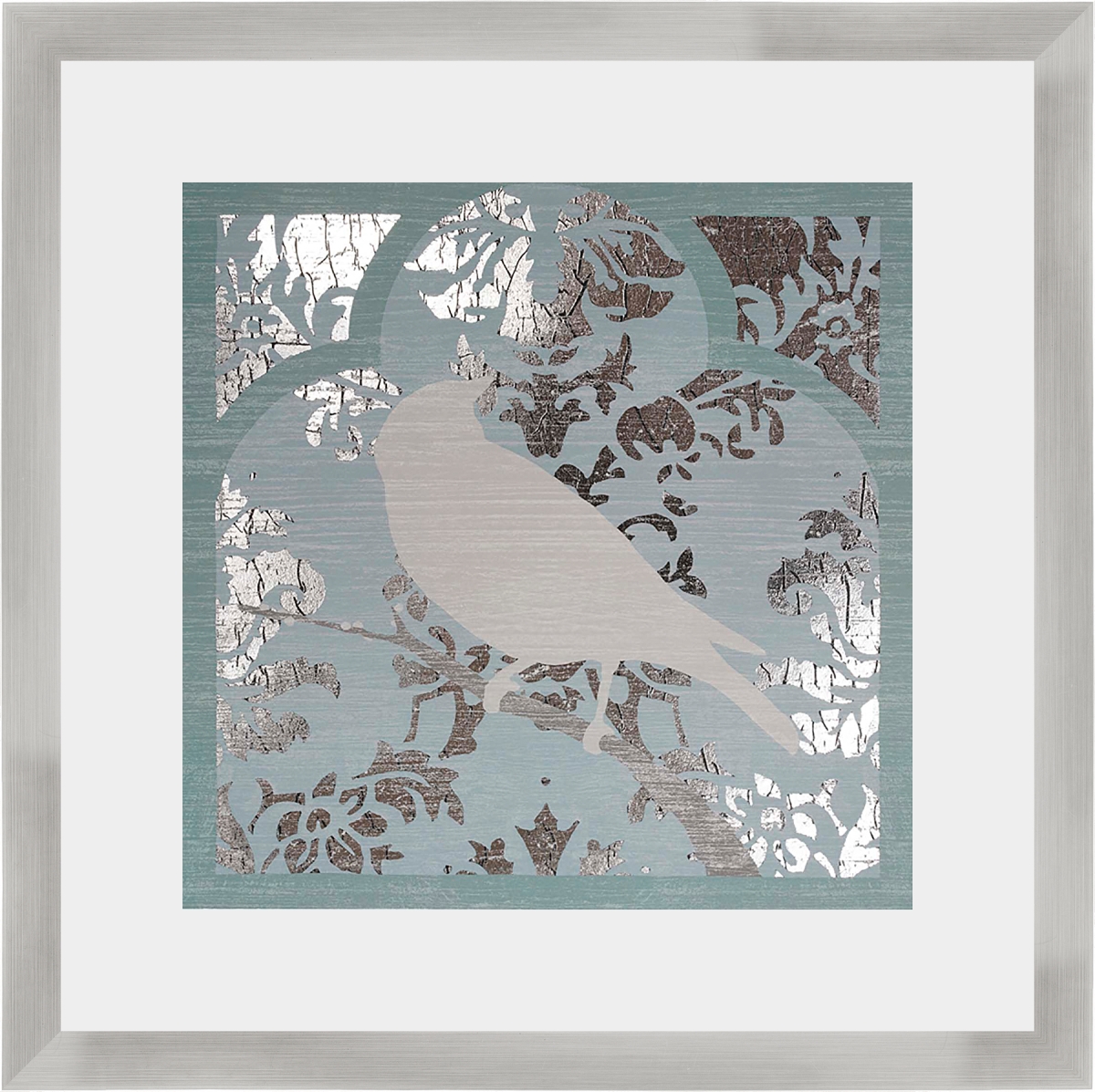 2296 Trellis Songbird Ii, Framed Textured Fine Art Print