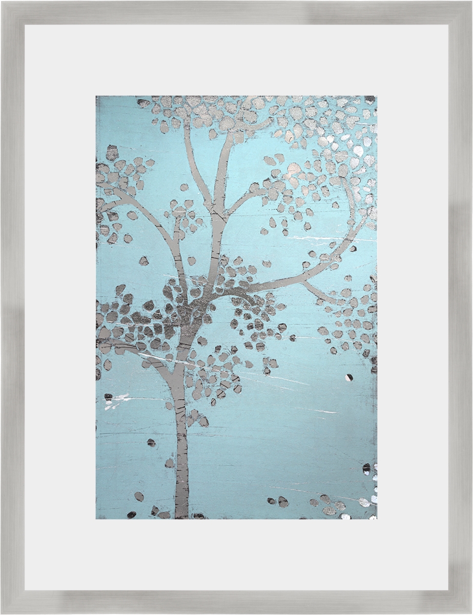 2298 Metallic Tree Ii, Framed Textured Fine Art Print