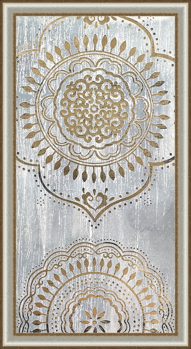 2291 Indigo Mandala I, Framed Textured Fine Art Print