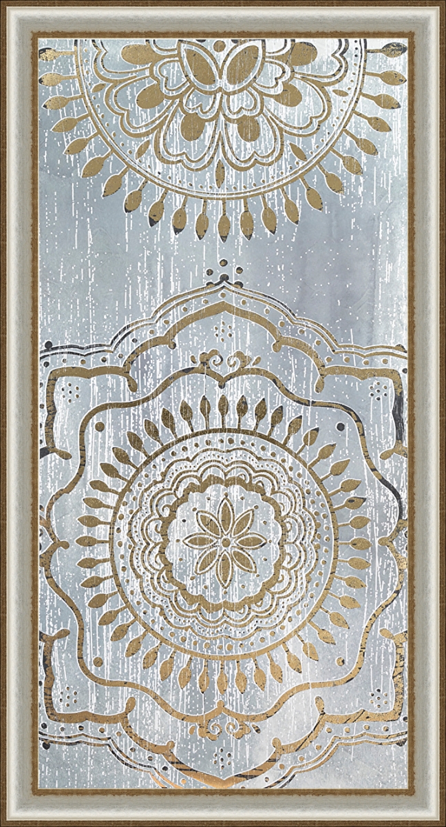 2292 Indigo Mandala Ii, Framed Textured Fine Art Print
