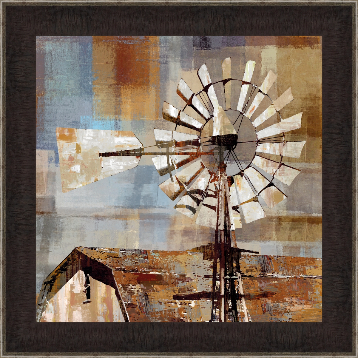 5167 Windmill, Framed Textured Fine Art Print