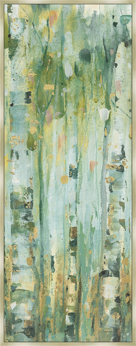 5767 The Forest V, Framed Giclee Canvas Art - Green & Gold
