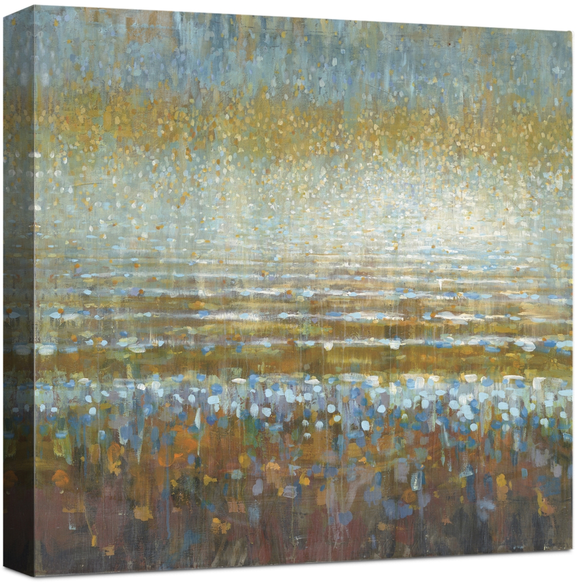 5781 Rains Over The Lake, Wrapped Giclee Canvas Art