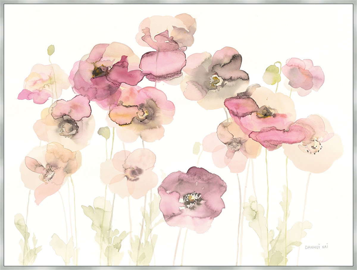 2363 30.75 X 45.75 In. Delicate Poppies Framed Canvas Art
